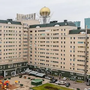  Апартаменты 25 вид на байтерек для 1-4 человек с кроватью и раскладным диваном
